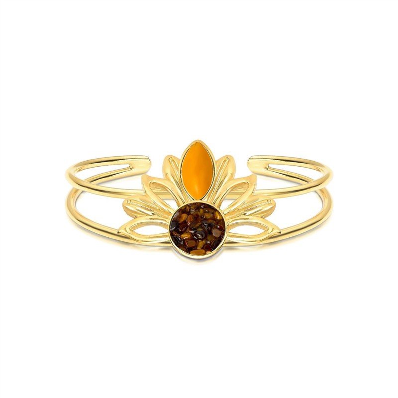Pulseira Brilhato Pedras Naturais Brasileiras — Folheado a Ouro