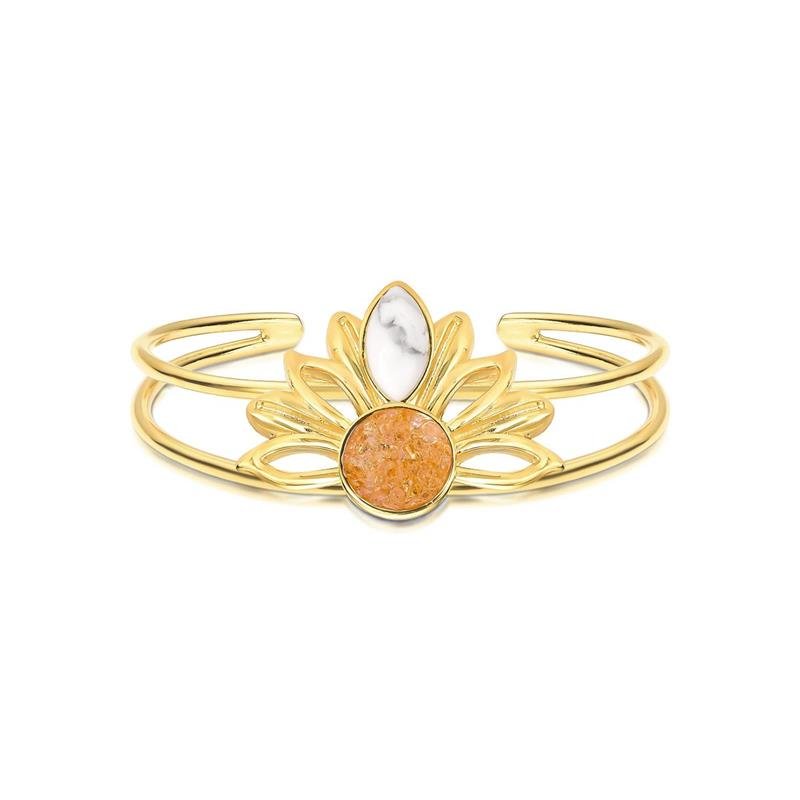 Pulseira Brilhato Pedras Naturais Brasileiras — Folheado a Ouro
