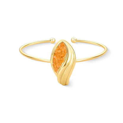 Pulseira Brilhato Florir pedras naturais folheada a ouro