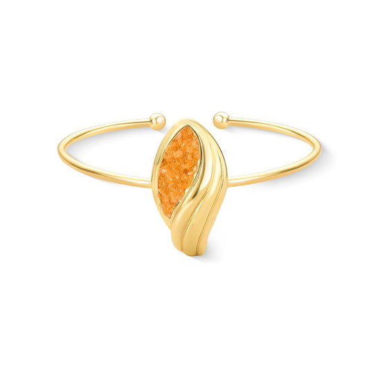 Pulseira Brilhato Florir pedras naturais folheada a ouro