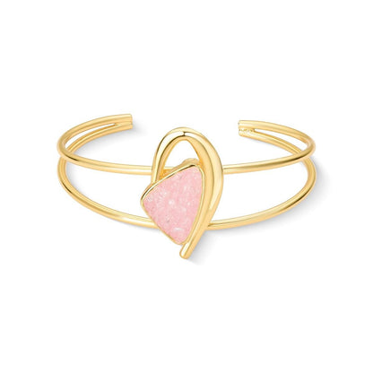 Pulseira Brilhato folheada a ouro Coleção Serena - detalhe da pedra natural fragmentada