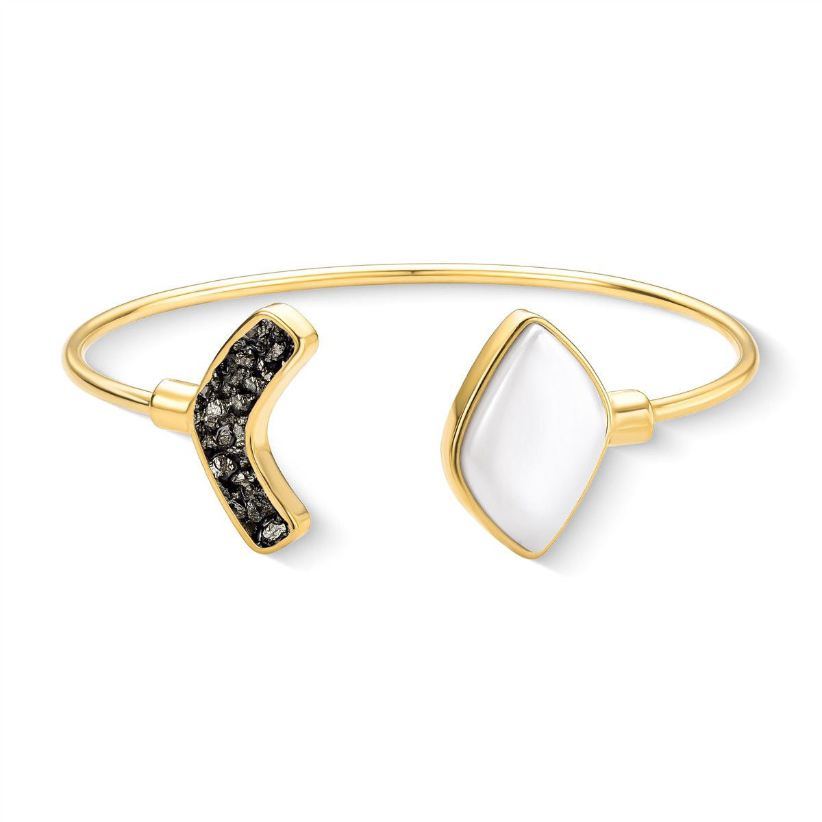 Pulseira Brilhato Pedras Naturais Brasileiras — Folheado a Ouro
