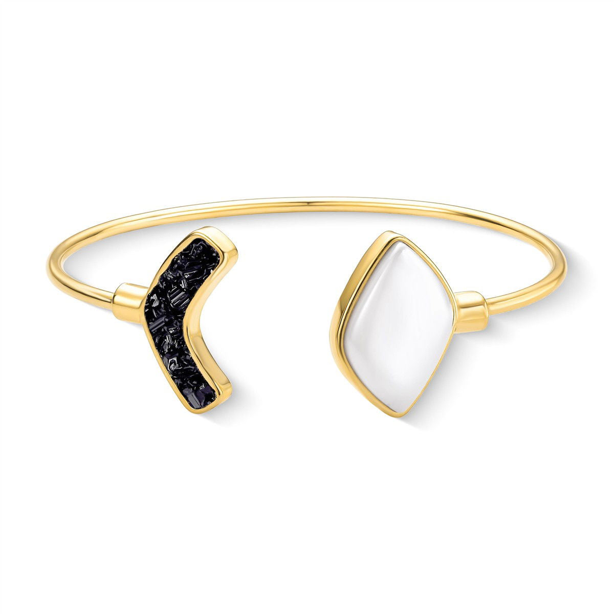 Pulseira Brilhato Pedras Naturais Brasileiras — Folheado a Ouro