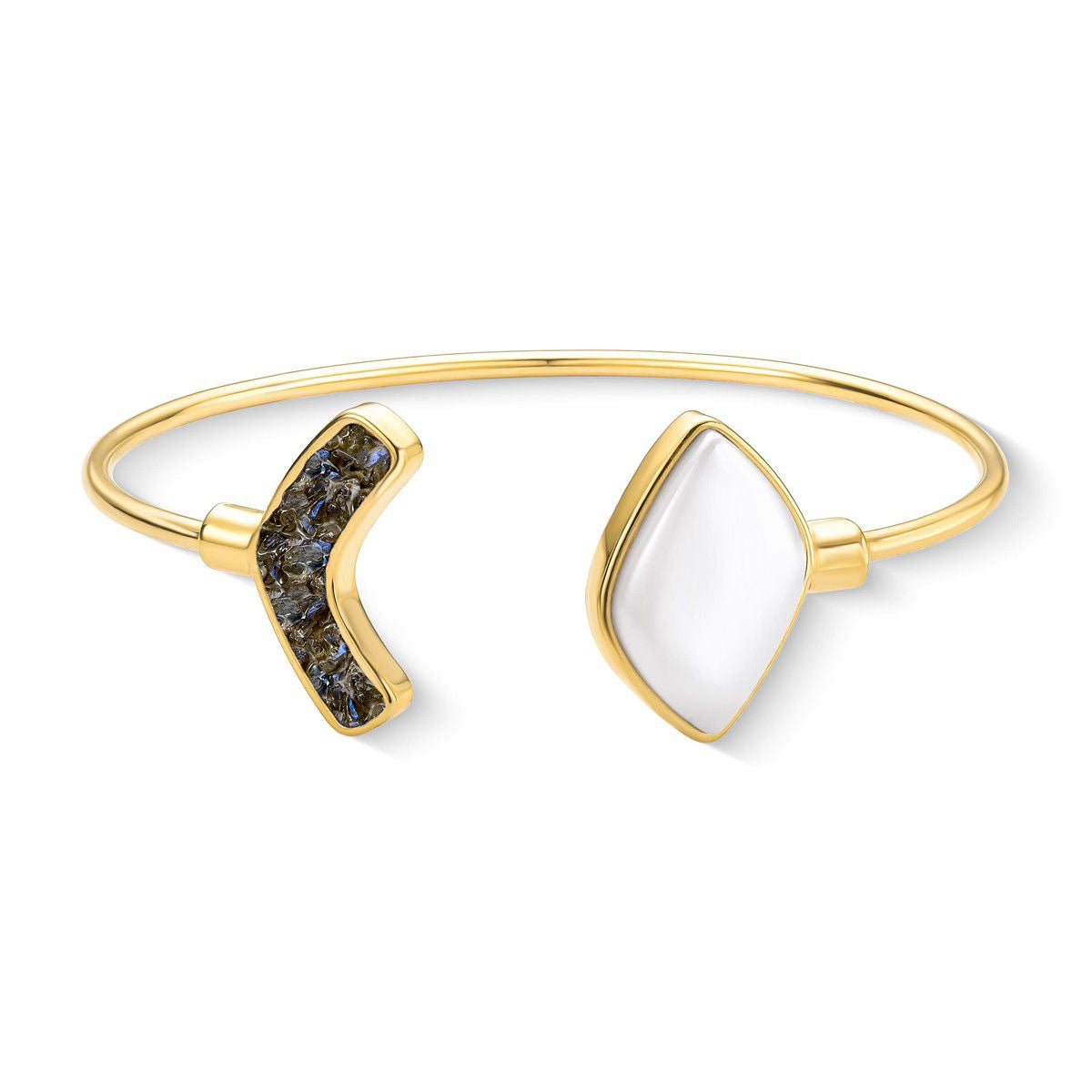 Pulseira Brilhato Pedras Naturais Brasileiras — Folheado a Ouro
