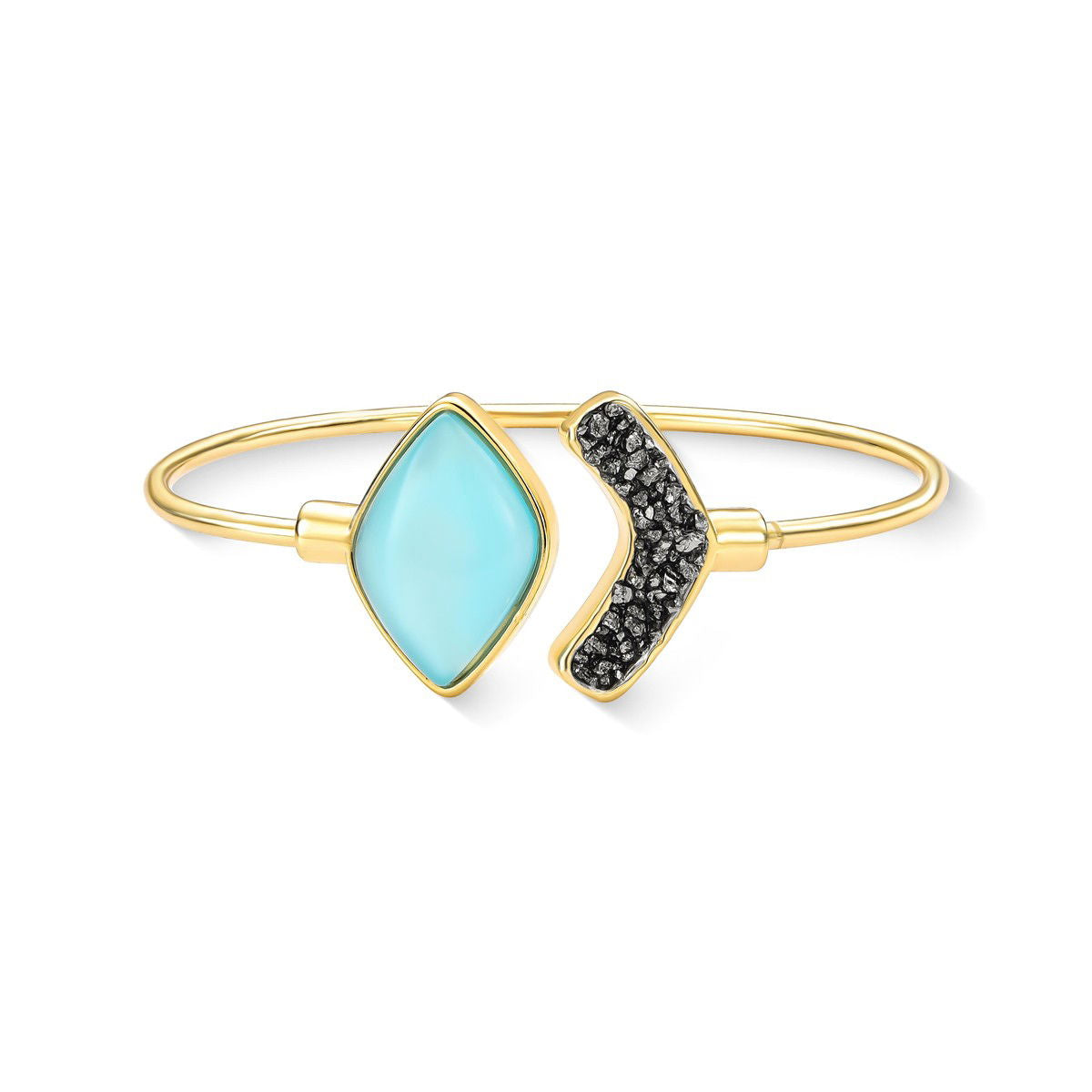 Pulseira Brilhato Pedras Naturais Brasileiras — Folheado a Ouro