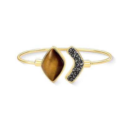 Pulseira Brilhato Pedras Naturais Brasileiras — Folheado a Ouro