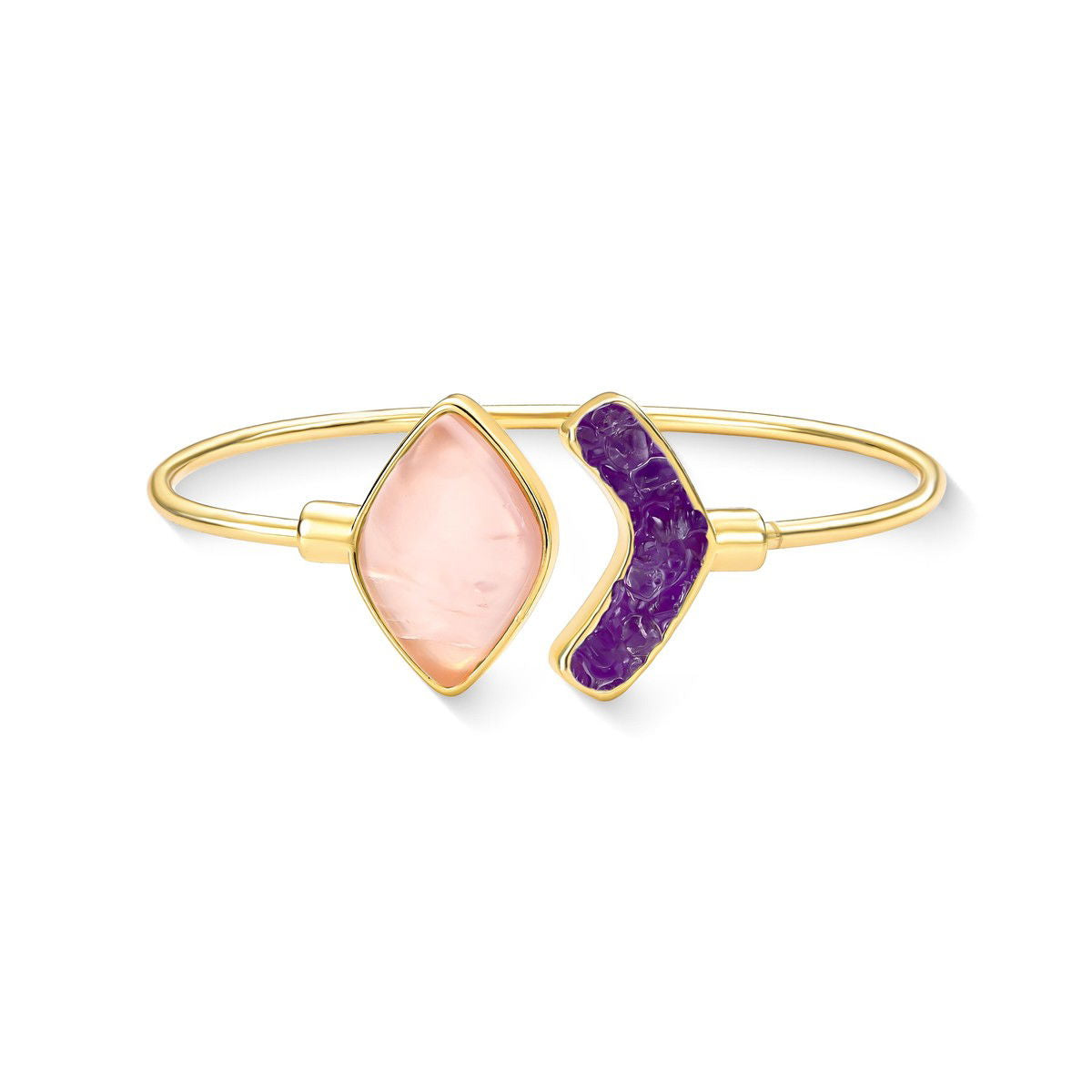 Pulseira Brilhato Pedras Naturais Brasileiras — Folheado a Ouro