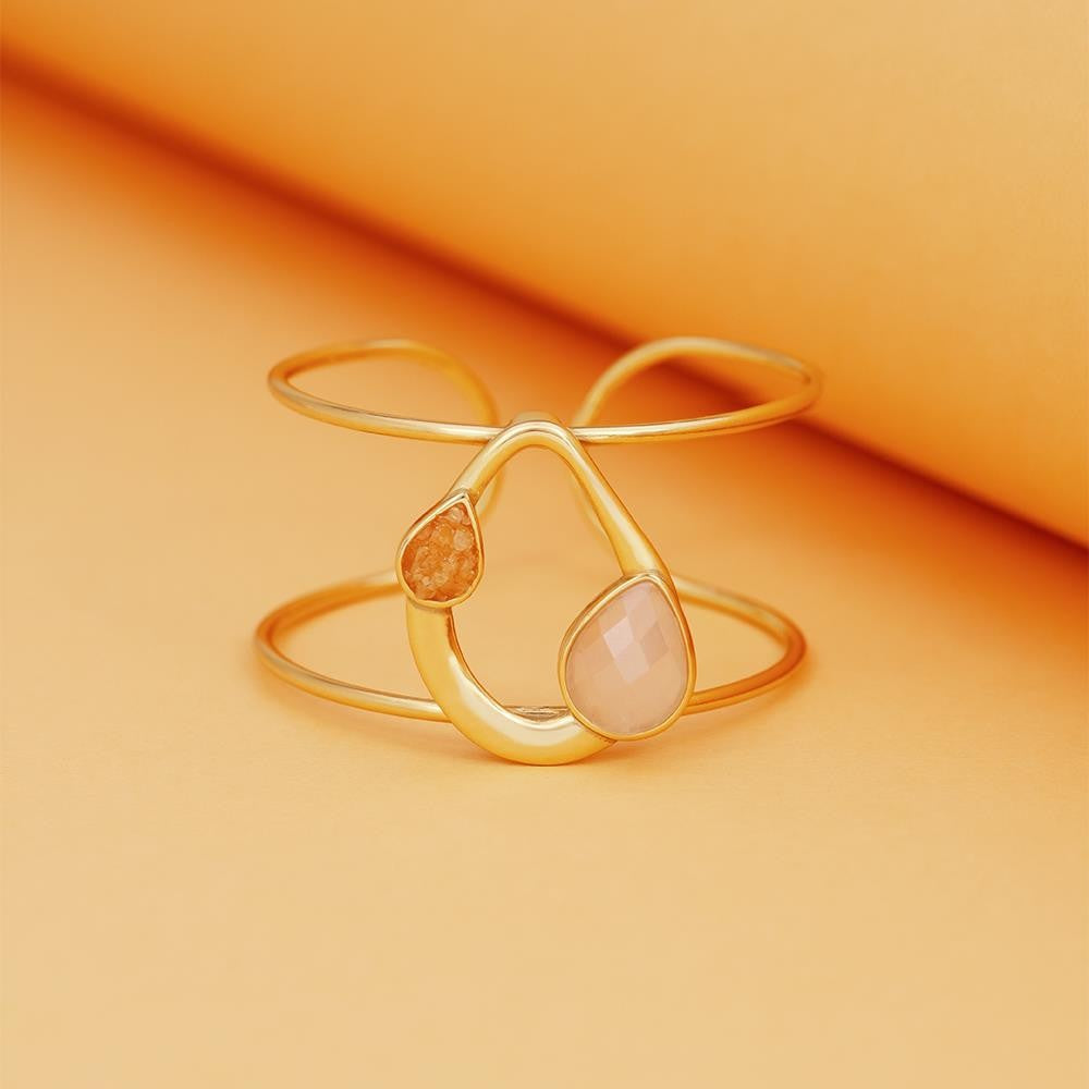 Pulseira Brilhato Pedras Naturais Brasileiras — Folheado a Ouro
