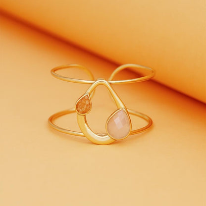 Pulseira Brilhato Pedras Naturais Brasileiras — Folheado a Ouro
