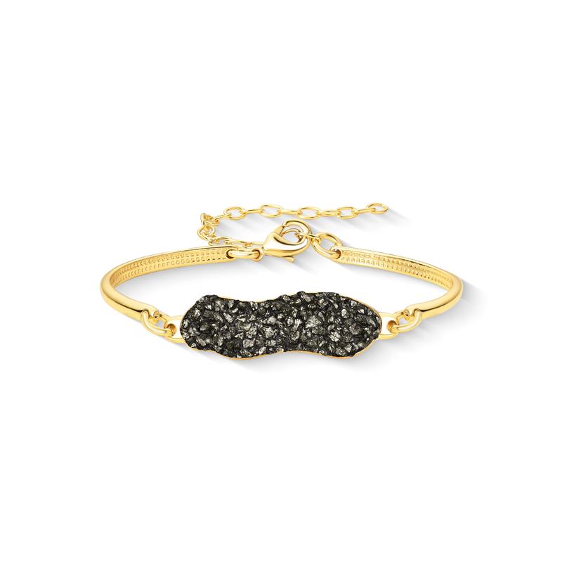 Pulseira Brilhato Pedras Naturais Brasileiras — Folheado a Ouro