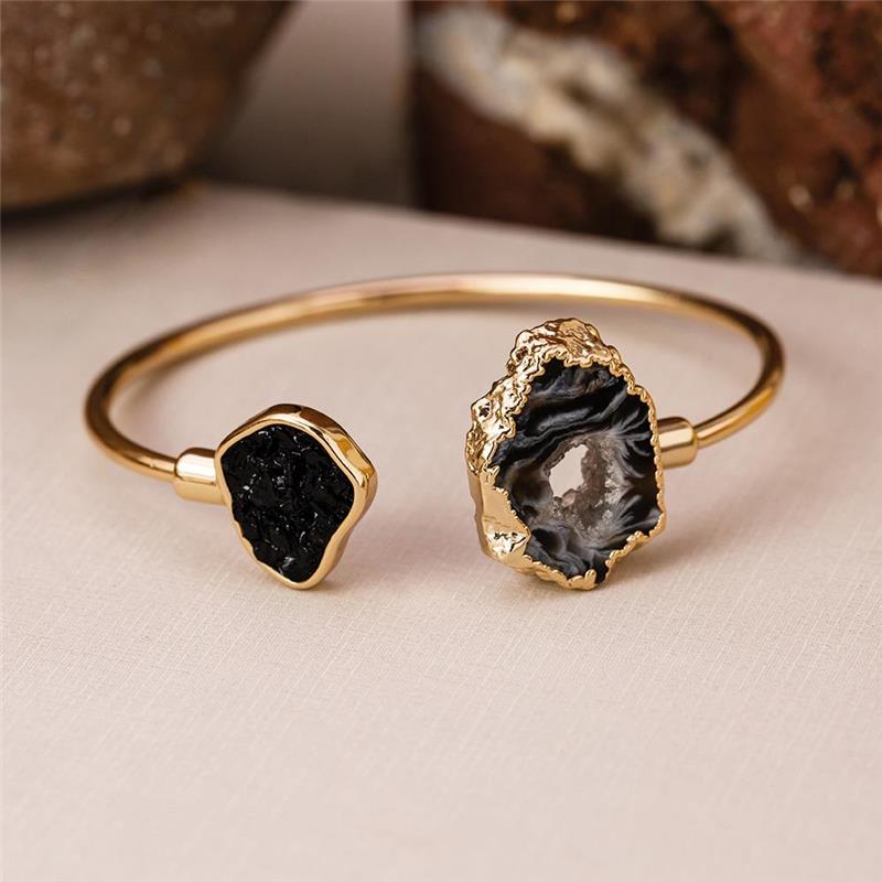 Pulseira Brilhato Pedras Naturais Brasileiras — Folheado a Ouro