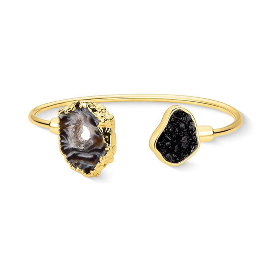 Pulseira Brilhato Pedras Naturais Brasileiras — Folheado a Ouro