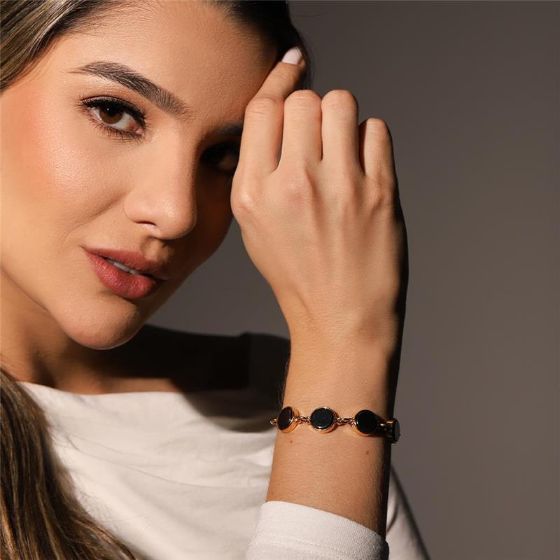 Pulseira Brilhato Pedras Naturais Brasileiras — Folheado a Ouro