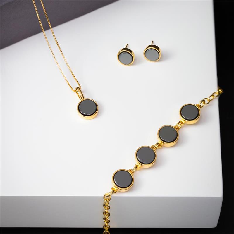 Pulseira Brilhato Pedras Naturais Brasileiras — Folheado a Ouro