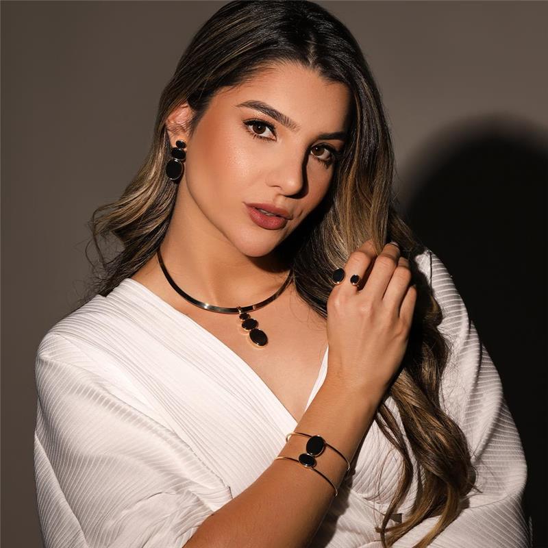 Pulseira Brilhato Pedras Naturais Brasileiras — Folheado a Ouro