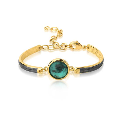 Pulseira Brilhato Pedras Naturais Brasileiras — Folheado a Ouro