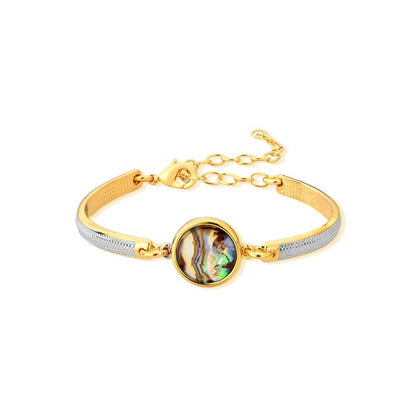 Pulseira Brilhato Pedras Naturais Brasileiras — Folheado a Ouro e Ródio Branco