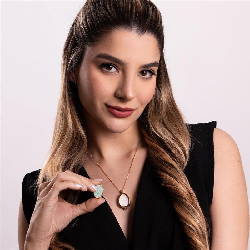 Combo Brilhato Pedras Naturais Brasileiras — Folheado a Ouro