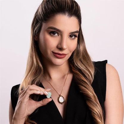 Combo Brilhato Pedras Naturais Brasileiras — Folheado a Ouro