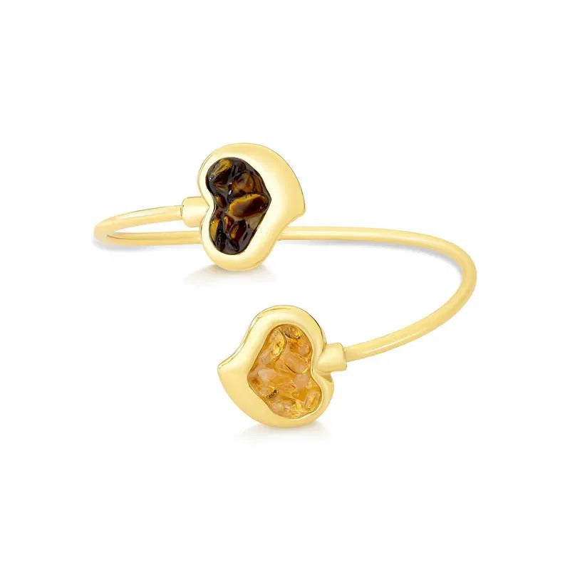 Pulseira Possebon Folheada a Ouro - Pedra Natural