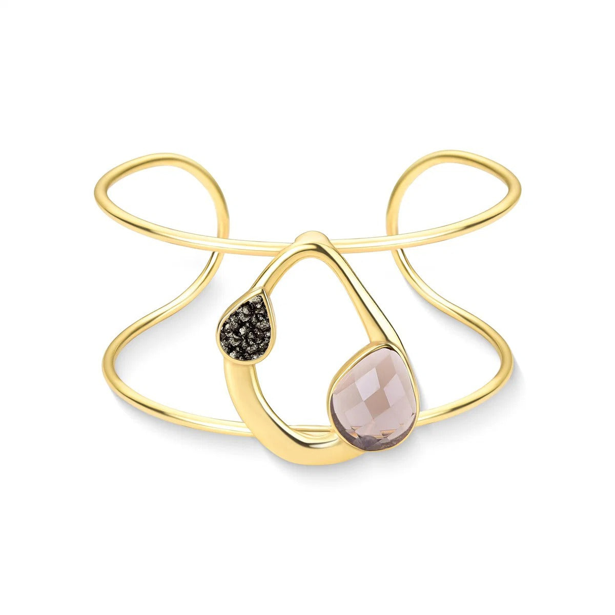 Pulseira Brilhato Pedras Naturais Brasileiras — Folheado a Ouro