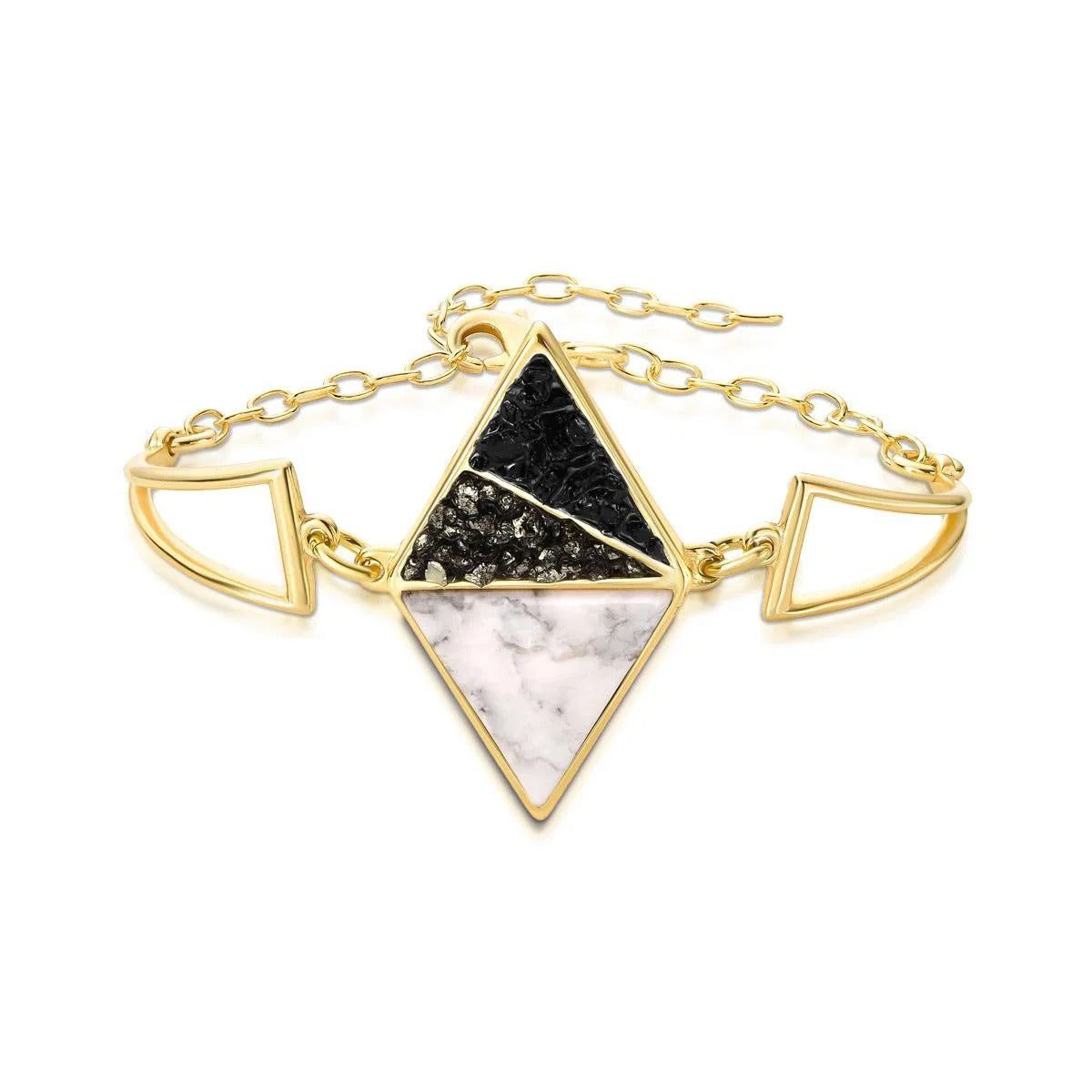 Pulseira Brilhato Pedras Naturais Brasileiras — Folheado a Ouro