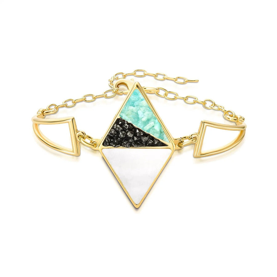 Pulseira Brilhato Pedras Naturais Brasileiras — Folheado a Ouro