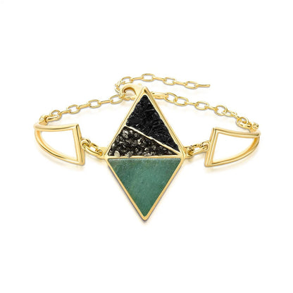 Pulseira Brilhato Pedras Naturais Brasileiras — Folheado a Ouro