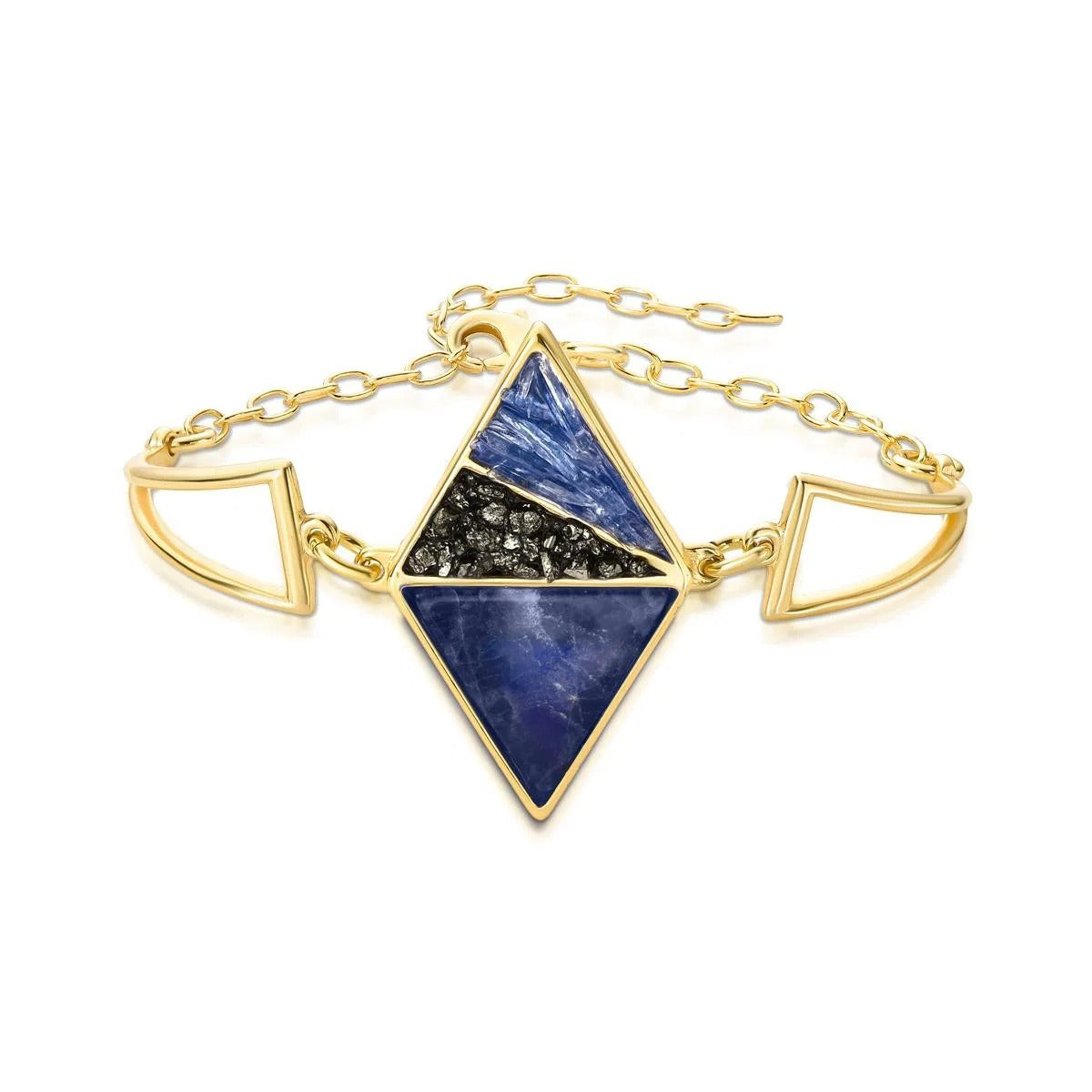 Pulseira Brilhato Pedras Naturais Brasileiras — Folheado a Ouro