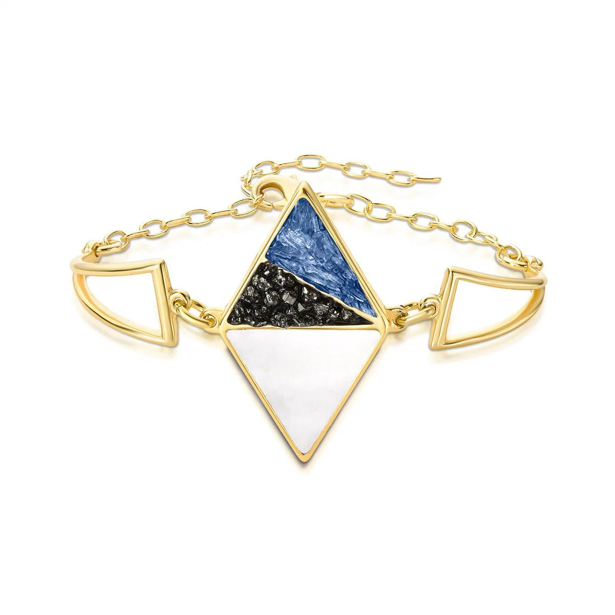 Pulseira Brilhato Pedras Naturais Brasileiras — Folheado a Ouro