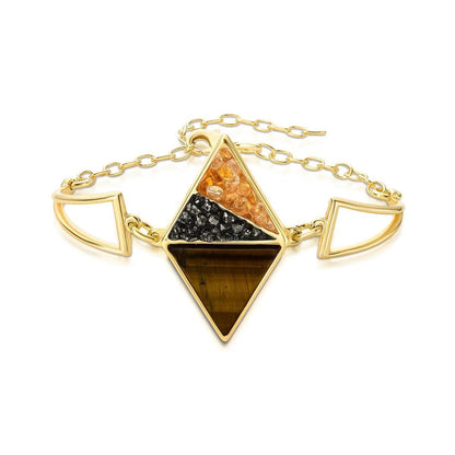 Pulseira Brilhato Pedras Naturais Brasileiras — Folheado a Ouro