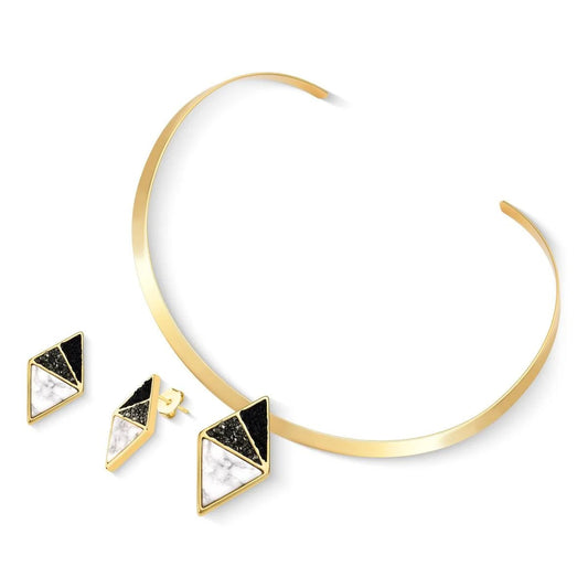 Conjunto Brilhato Pedras Naturais Brasileiras — Folheado a Ouro