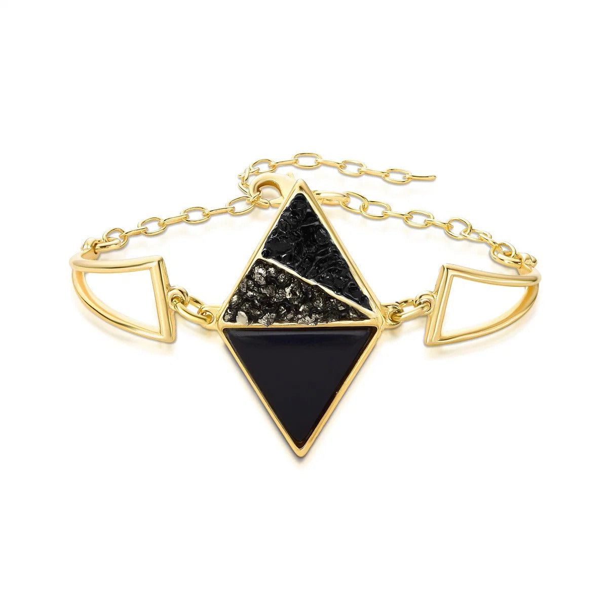 Pulseira Brilhato Pedras Naturais Brasileiras — Folheado a Ouro