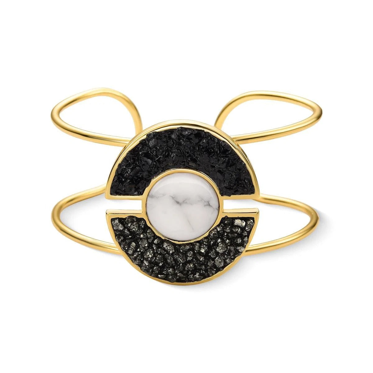 Pulseira Brilhato Pedras Naturais Brasileiras — Folheado a Ouro