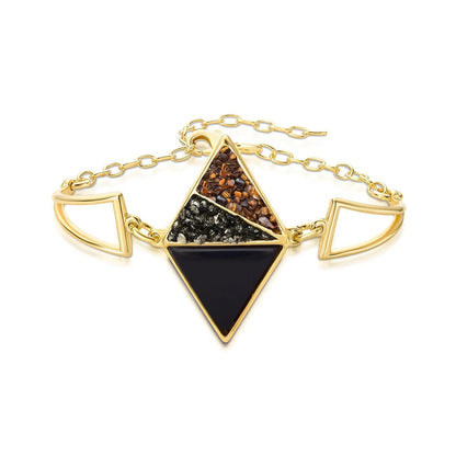 Pulseira Brilhato Pedras Naturais Brasileiras — Folheado a Ouro