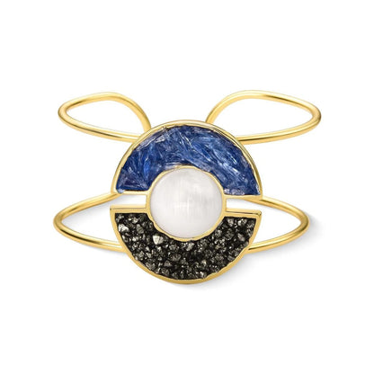 Pulseira Brilhato Pedras Naturais Brasileiras — Folheado a Ouro