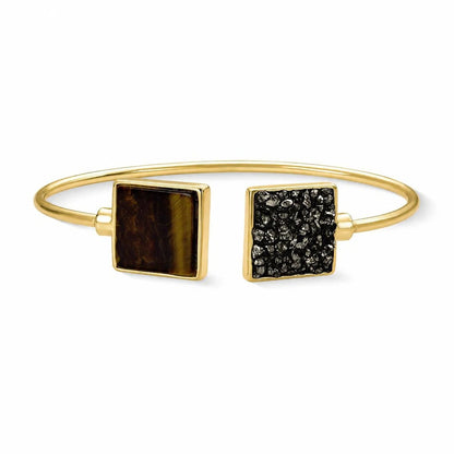 Pulseira Brilhato Pedras Naturais Brasileiras — Folheado a Ouro