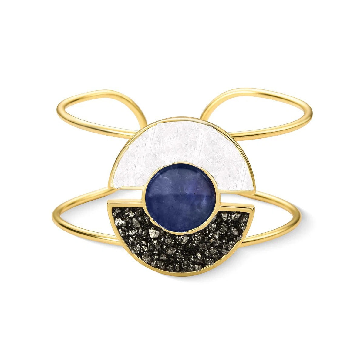 Pulseira Brilhato Pedras Naturais Brasileiras — Folheado a Ouro