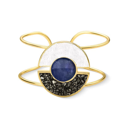 Pulseira Brilhato Pedras Naturais Brasileiras — Folheado a Ouro