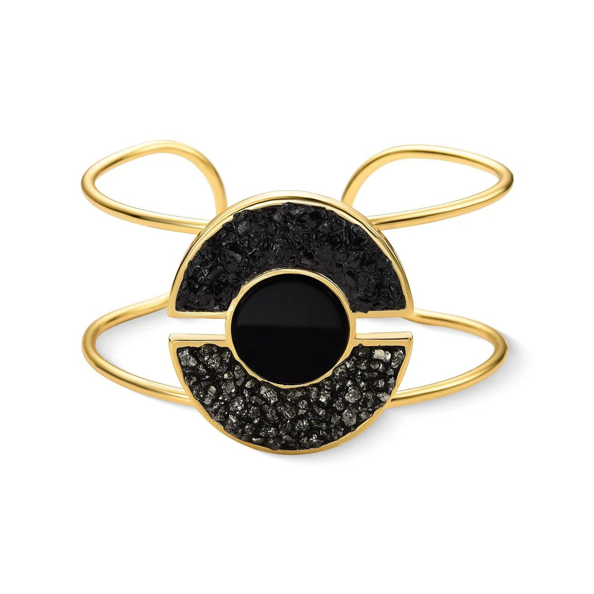 Pulseira Brilhato Pedras Naturais Brasileiras — Folheado a Ouro