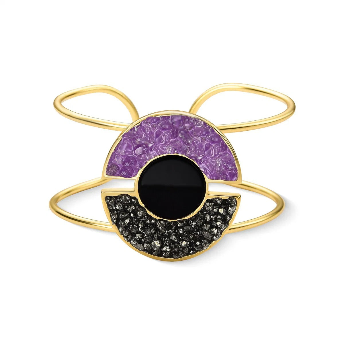 Pulseira Brilhato Pedras Naturais Brasileiras — Folheado a Ouro