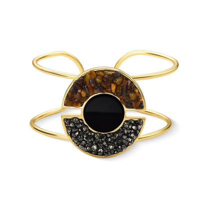 Pulseira Brilhato Pedras Naturais Brasileiras — Folheado a Ouro
