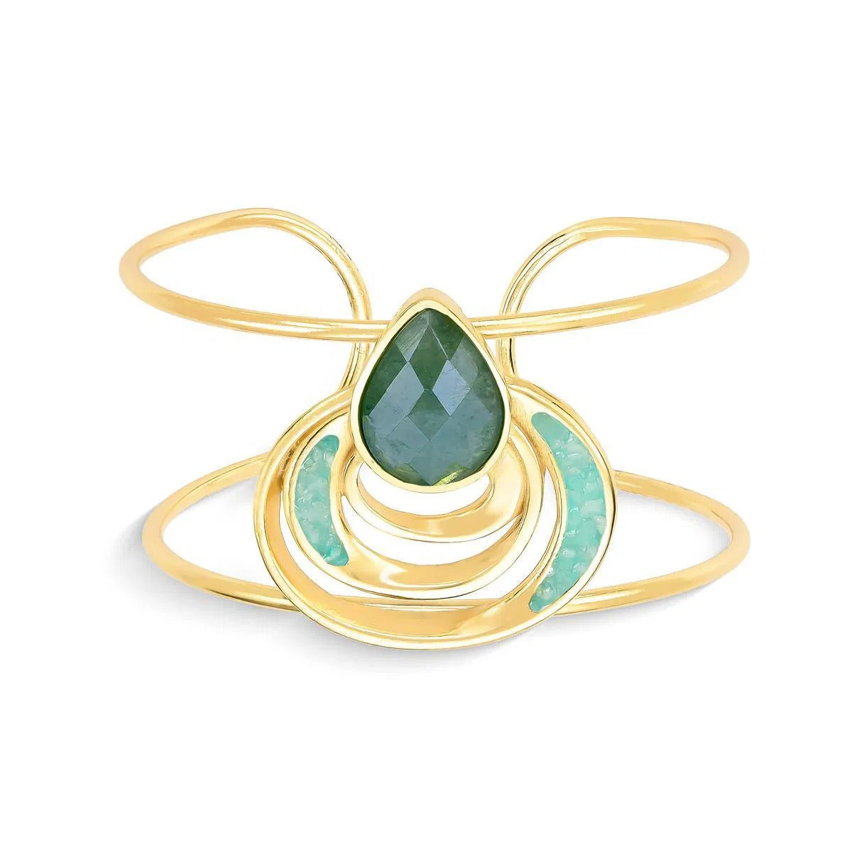Pulseira Brilhato Pedras Naturais Brasileiras — Folheado a Ouro