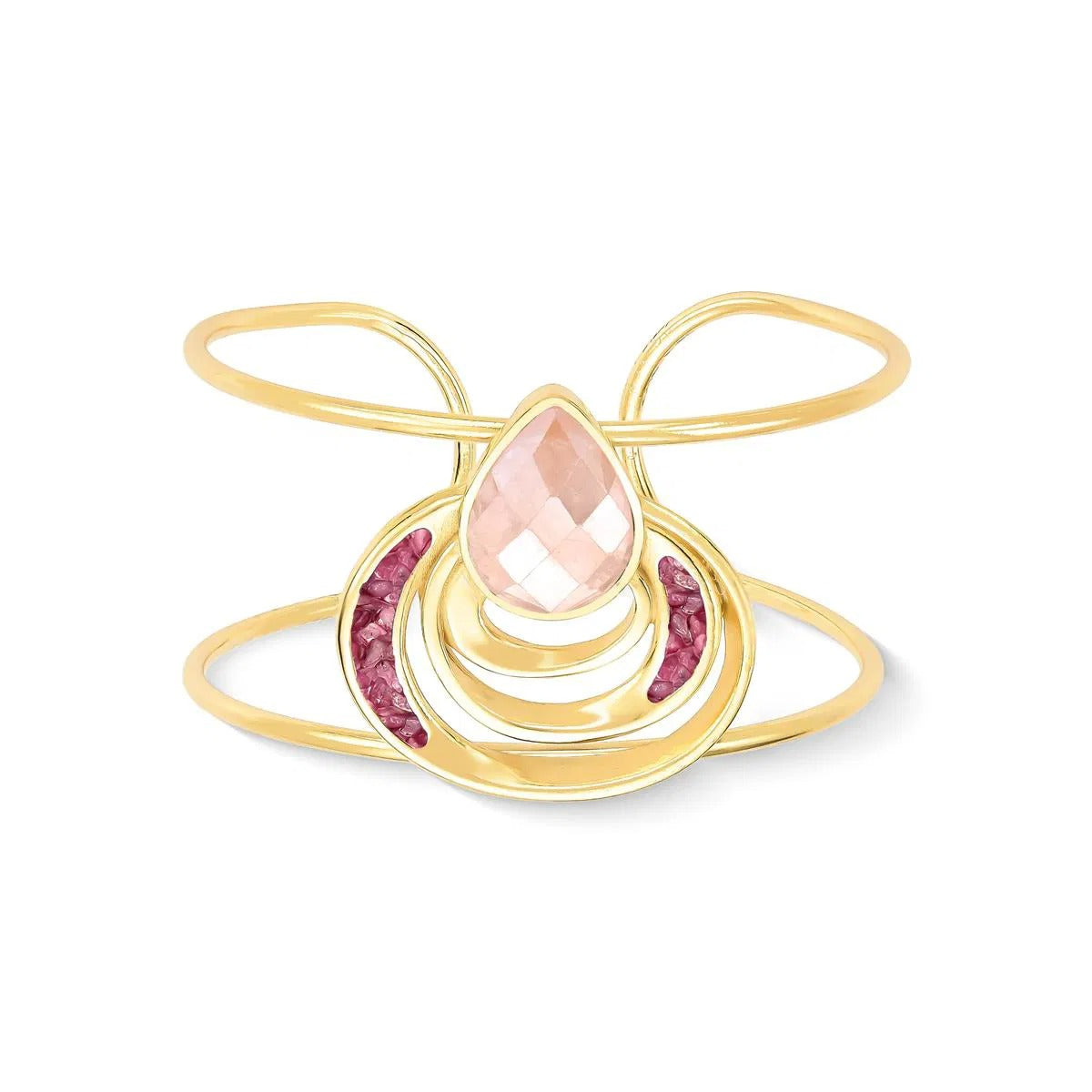Pulseira Brilhato Pedras Naturais Brasileiras — Folheado a Ouro