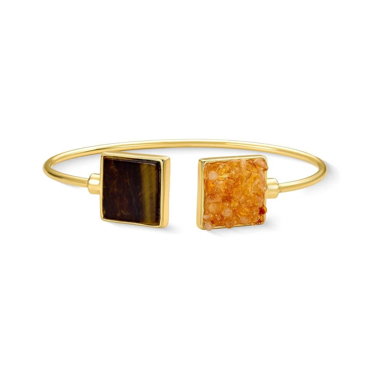 Pulseira Brilhato Pedras Naturais Brasileiras — Folheado a Ouro