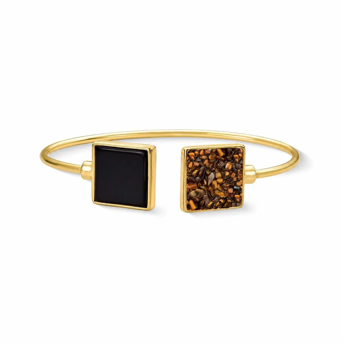 Pulseira Brilhato Pedras Naturais Brasileiras — Folheado a Ouro