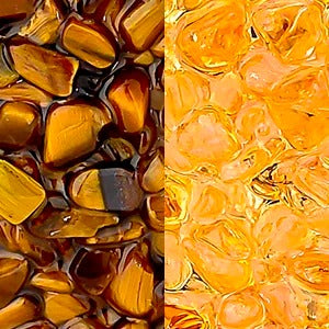 Conjunto Brilhato Pedras Naturais Brasileiras — Folheado a Ouro