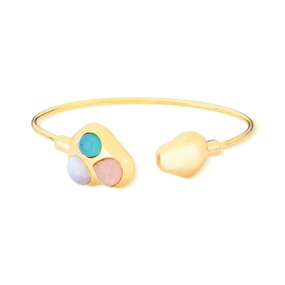 Pulseira Brilhato Pedras Naturais Brasileiras — Folheado a Ouro