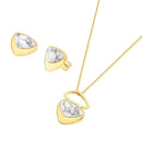 CONJUNTO FOLHEADO A OURO