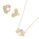 CONJUNTO FOLHEADO A OURO